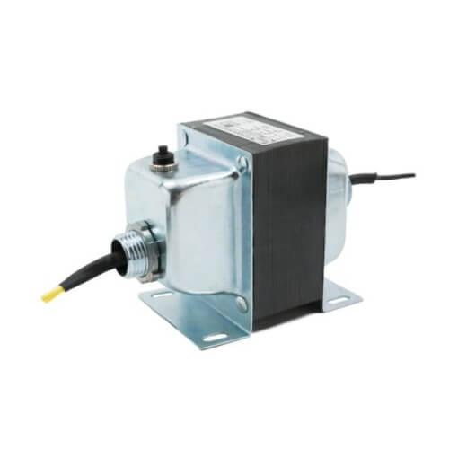 Main product image of Transformer, Made in USA, 96VA, 120 to 24 Vac, Foot and Dual Threaded Hub Mount, Circuit Breaker