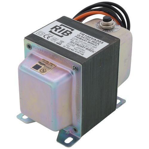 Main product image of Transformer, 96VA, 480/277/240/120 to 24 Vac, Circuit Breaker, Foot and Single Threaded Hub Mount
