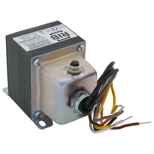Main product image of Transformer, 96VA, 480/277/240/120 to 24 Vac, Circuit Breaker, Foot and Single Threaded Hub Mount
