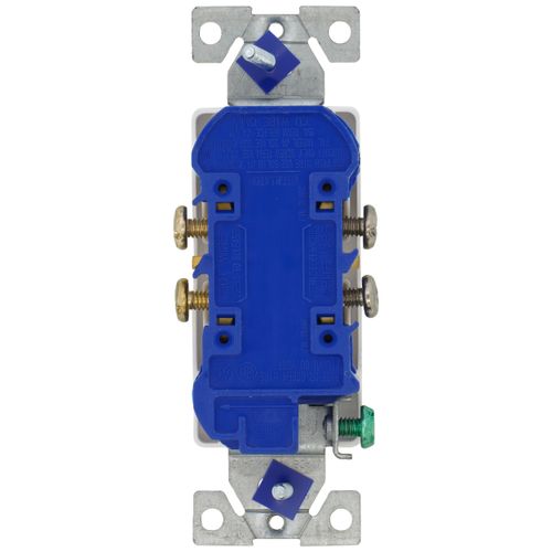 Main product image of Residential Grade Decorator Tamper-Resistant Flush Duplex Receptacle, 15A, 2P, 3W, NEMA  5-15R - White (125V)