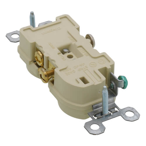 Main product image of Tamper-Resistant Commercial Grade Duplex Receptacle, 20A, 2P - Ivory (125V)