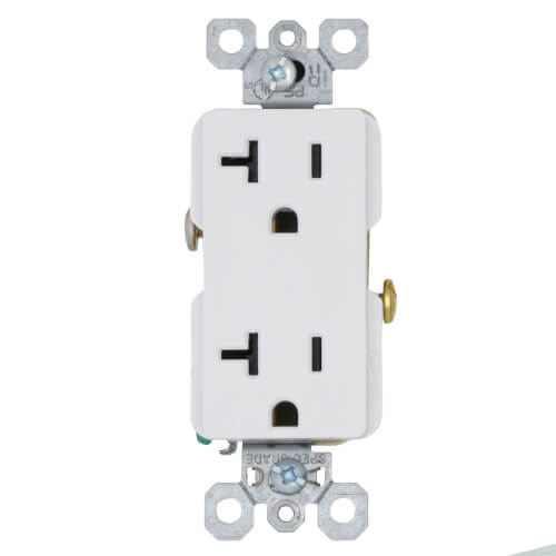Main product image of Tamper-Resistant Decorator Spec Grade, Side Wired Receptacle, 20A -  White (125V)