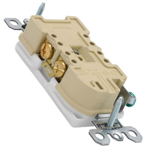 Main product image of Tamper-Resistant Decorator Spec Grade, Back & Side Wired Receptacle, 20A - White (125V)