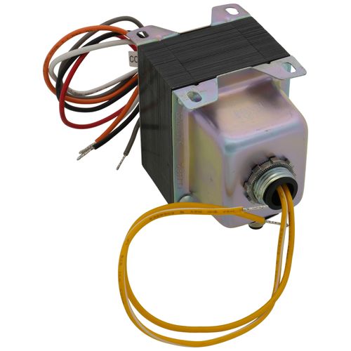 Main product image of Transformer, 75 VA, 480/240/208/120 to 24 Vac, Circuit Breaker, Foot & Dual Threaded Hub Mount
