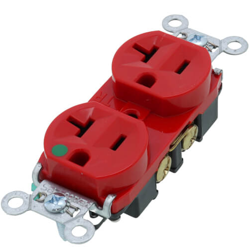 TR8300HRED Pass & Seymour TR8300HRED TamperResistant HospitalGrade, Back & Side Wired