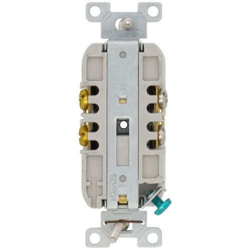 Main product image of Commercial Grade Tamper-Resistant Flush Duplex Receptacle, Auto-Grounding, 20A, 2P, 3W, NEMA  5-20R, Back & Side Wire - White (125V)