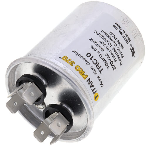 Main product image of 10 MFD Round Motor Run Capacitor (370V)
