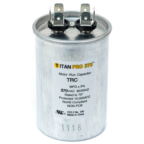 Main product image of 17.5 MFD Round Motor Run Capacitor (370V)
