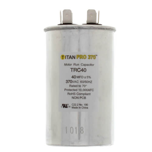 40 MFD Round Motor Run Capacitor (370V)