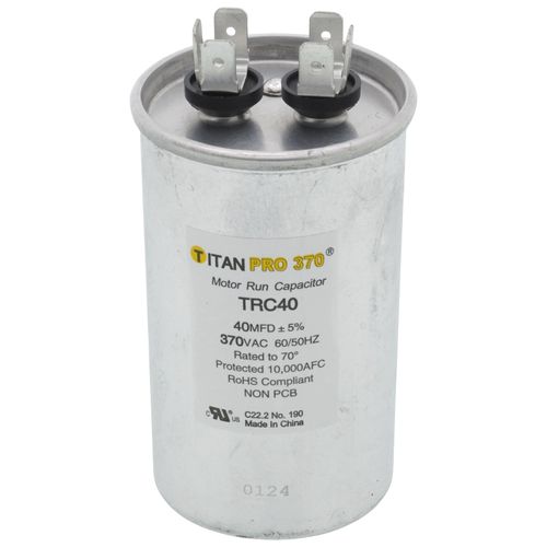 Main product image of 40 MFD Round Motor Run Capacitor (370V)