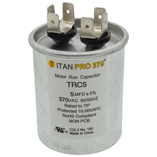 Main product image of 5 MFD Round Motor Run Capacitor (370V)