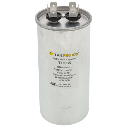 Main product image of 65 MFD Round Motor Run Capacitor (370V)