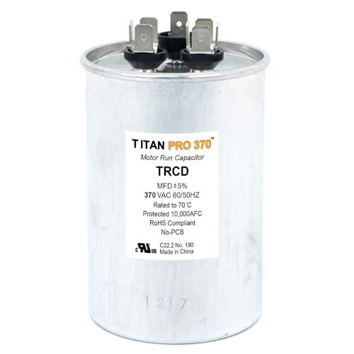 Main product image of 10/10 MFD Round Dual Motor Run Capacitor (370V)