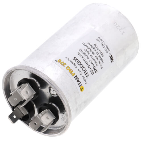 Main product image of 20/5 MFD Round Dual Motor Run Capacitor (370V)