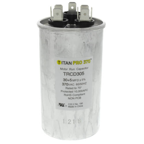 Main product image of 30/5 MFD Round Dual Motor Run Capacitor (370V)