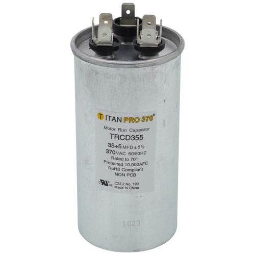 Main product image of 35/5 MFD Round Dual Motor Run Capacitor (370V)