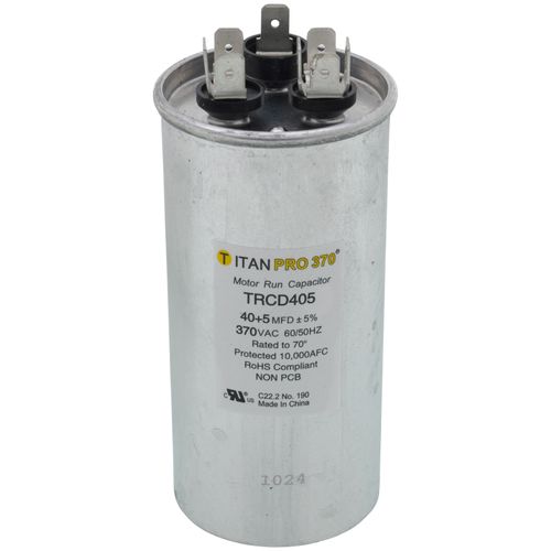 Main product image of 40/5 MFD Round Dual Motor Run Capacitor (370V)