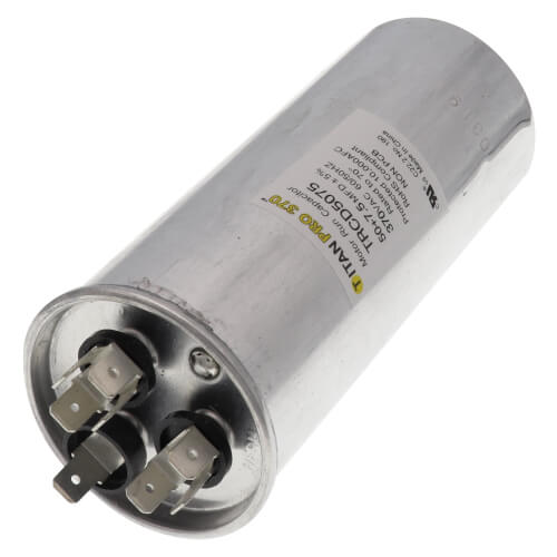 Main product image of 50/7.5 MFD Round Dual Motor Run Capacitor (370V)