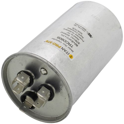 Main product image of 60/5 MFD Round Dual Motor Run Capacitor (370V)