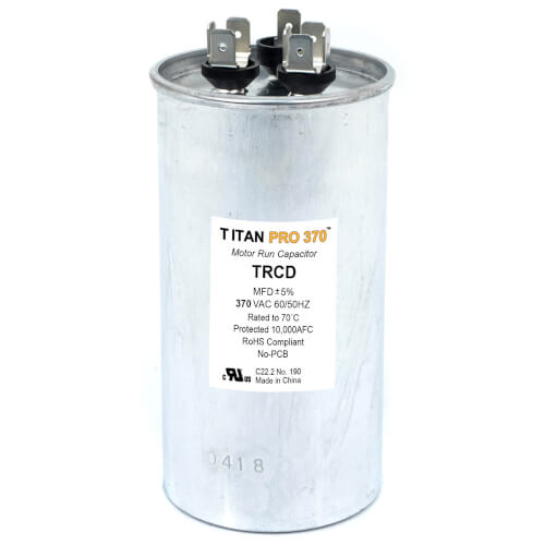 Main product image of 60/7.5 MFD Round Dual Motor Run Capacitor (370V)