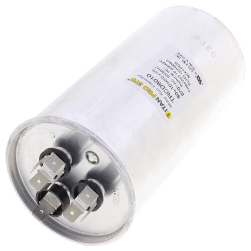 Main product image of 80/10 MFD Round Dual Motor Run Capacitor (370V)