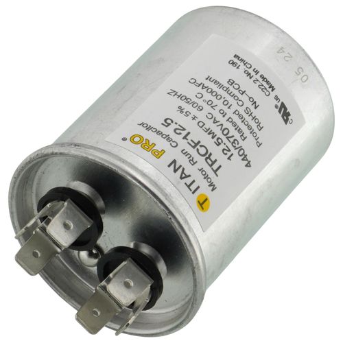 Main product image of 12.5 MFD Round Motor Run Capacitor (440/370V)