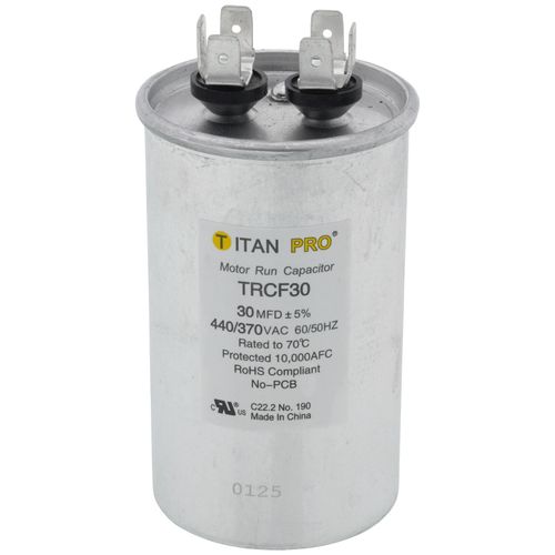 Main product image of 30 MFD Round Motor Run Capacitor (440/370V)