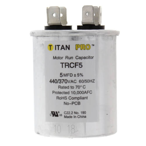 Main product image of 5 MFD Round Motor Run Capacitor (440/370V)