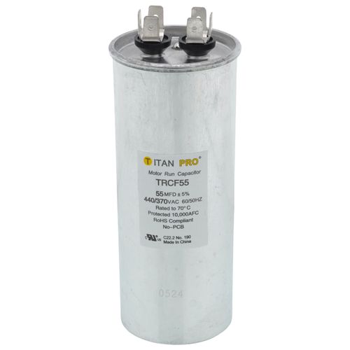 Main product image of 55 MFD Round Motor Run Capacitor (440/370V)