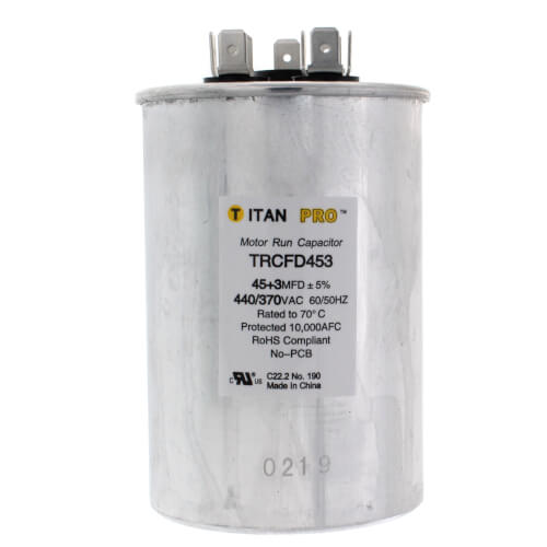 Mars Replacement Titan Hd Run Capacitor 12.5 Mfd 370V Round 12999 By Titan 