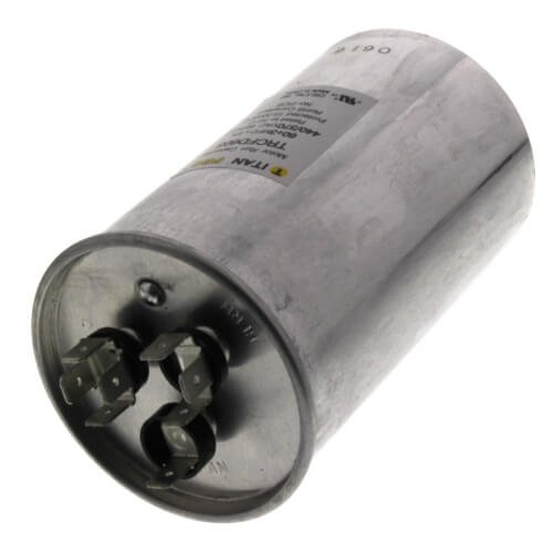 Main product image of 60/3 MFD Round Dual Motor Run Capacitor (440/370V)