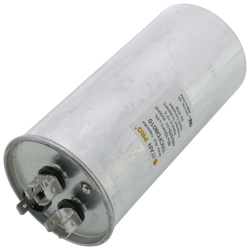 Main product image of 80/10 MFD Round Dual Motor Run Capacitor (440/370V)