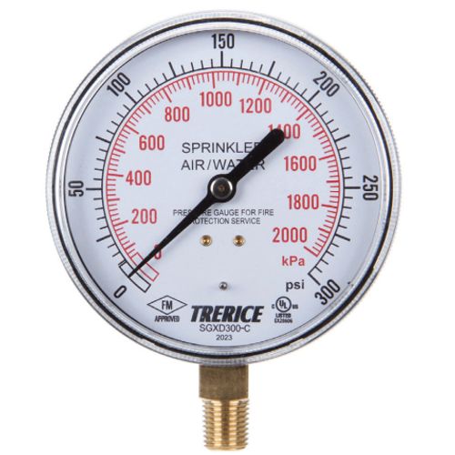 Main product image of 3-1/2" Water Gauge, 0-300 PSI (UL & FM Approved)