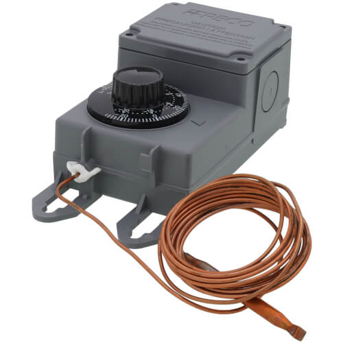 Main product image of Line Volt Mechanical Thermostat w/ 8' Copper Remote Bulb (-30°F - 100°F)