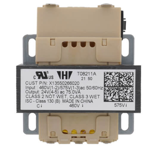 Main product image of 460-575 V-PRI 24 V-SEC 75 VA Transformer, TRR00826