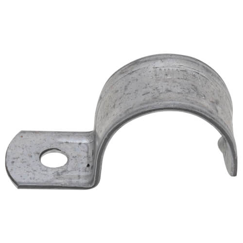 Main product image of 1-1/4" One Hole Steel EMT Snap-On Strap