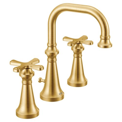 Main product image of Colinet Brushed Gold 2 Handle Bathroom Faucet, Widespread, TS44103BG