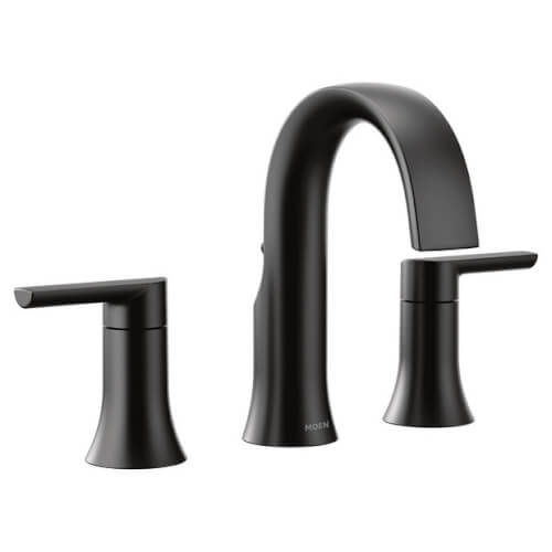 Main product image of Doux Two Handle High Arc Bathroom Faucet (Matte Black), TS6925BL