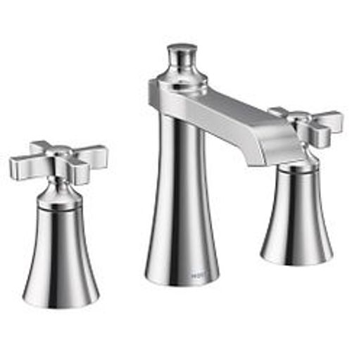 Main product image of Flara 2 Handle High Arc Bathroom Faucet, Cross Handles (Chrome), TS6985