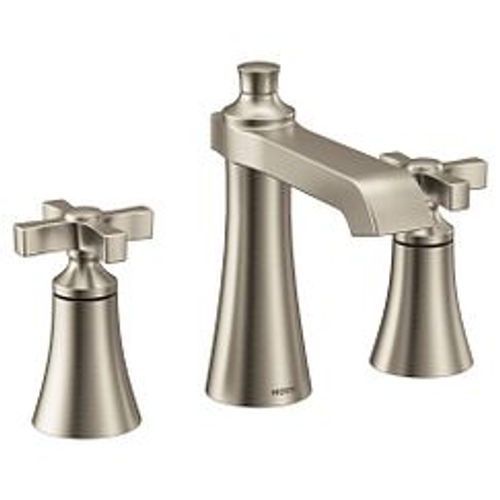 Main product image of Flara 2 Handle High Arc Bathroom Faucet, Cross Handles (Brushed Nickel), TS6985BN