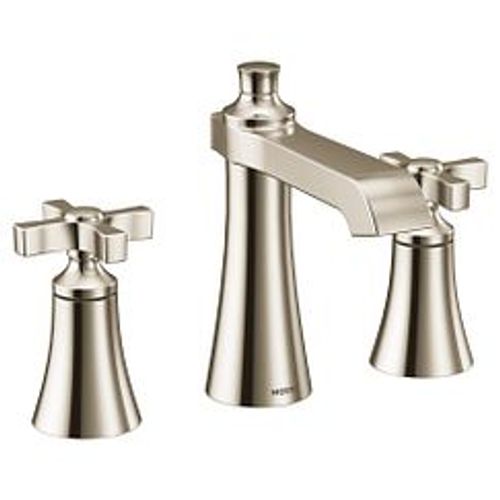 Main product image of Flara 2 Handle High Arc Bathroom Faucet, Cross Handles (Polished Nickel), TS6985NL