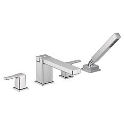 Main product image of 90 Degree 2 Handle Roman Tub Faucet Includes Hand Shower (Chrome), TS914