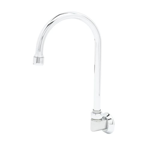 Main product image of Swivel Gooseneck, Wall Mount, Stream Regulator, 5-11/16" Spread, 10-1/2" Height (Polished Chrome), B-0525
