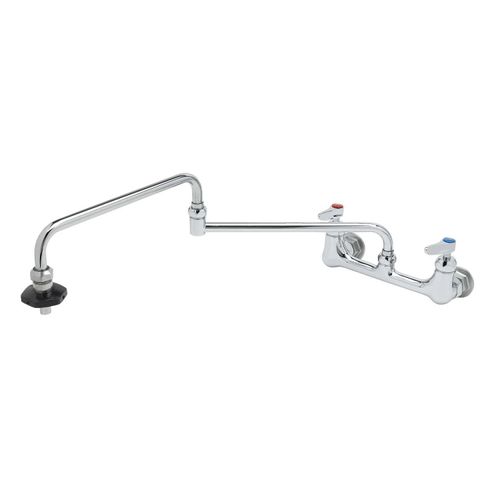Main product image of Pot Filler, Wall Mount, 8" Centers, 24" Double Joint Nozzle, Insulated On-Off Control (Polished Chrome), B-0598