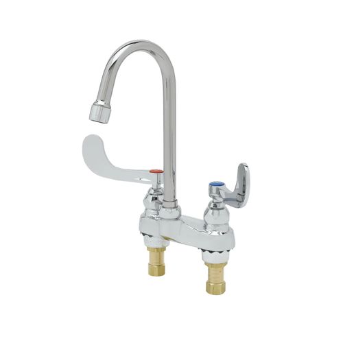 Main product image of Medical Faucet, 4" Centerset, Swivel Gooseneck, Quarter-Turn Eternas, 2.2 gpm Aerator (Polished Chrome), B-0892-01QT