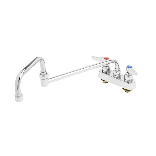 Main product image of Workboard Faucet, Deck Mount, 4" Centers, 18" Double Joint Nozzle, Lever Handles (Chrome Plated), B-1131