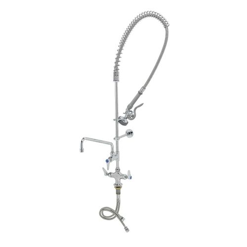 Main product image of Pre-Rinse, Single Hole Base, Overhead Spring, Add-On Faucet, 12" Nozzle, Wall Bracket (Polished Chrome), B-2338