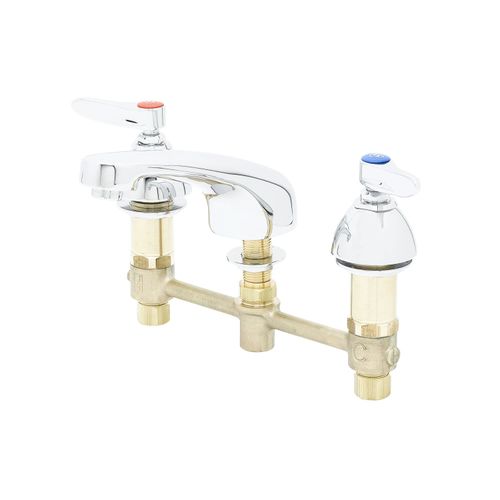 Main product image of Lavatory Faucet, Concealed Body, 8" Centers, Cast Basin Spout, Lever Handles (Polished Chrome), B-2990