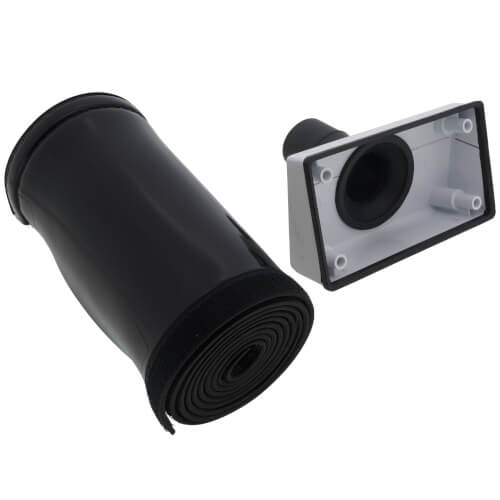Main product image of PRO-SYSTEM KIT - White Titan Outlet and Black 6ft E-Flex Guard for 5/8", 3/4" or 7/8" Tubing w/ 1/2" Wall Insulation (for Siding)