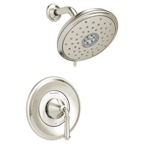 Main product image of Delancey 1.8 gpm/6.8 L/min Shower Trim Kit w/ Water-Saving 4-Function Showerhead and Lever Handle (Polished Nickel)